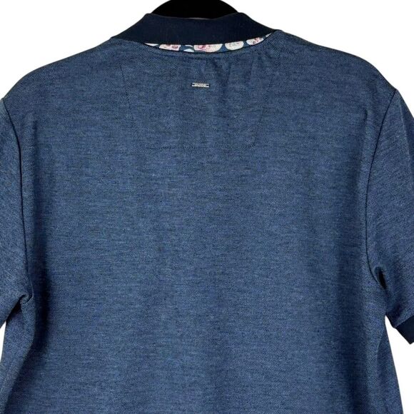 Guide London Smart Polo Blue Shirt Sz XL Hidden Skull Print - Picture 8 of 15